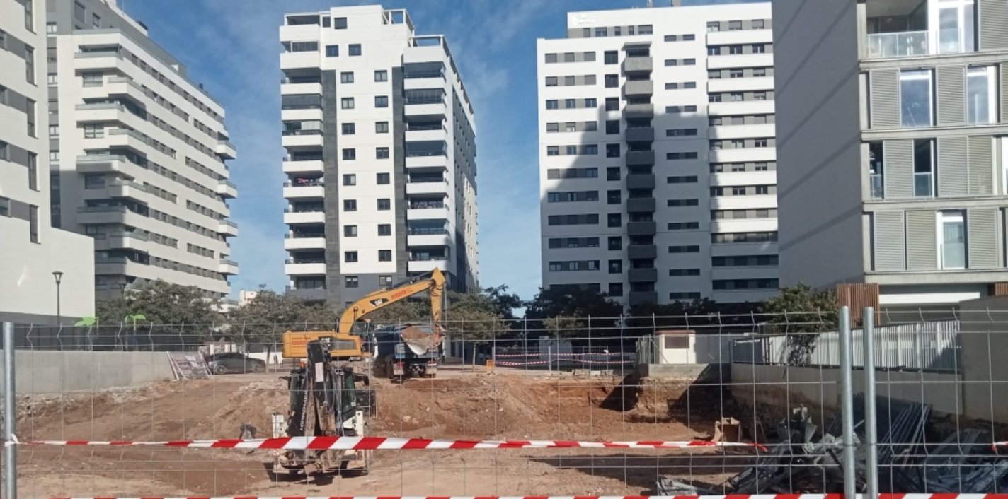 Primeros trabajos en la promoción Barocci de AEDAS Homes en Valencia capital