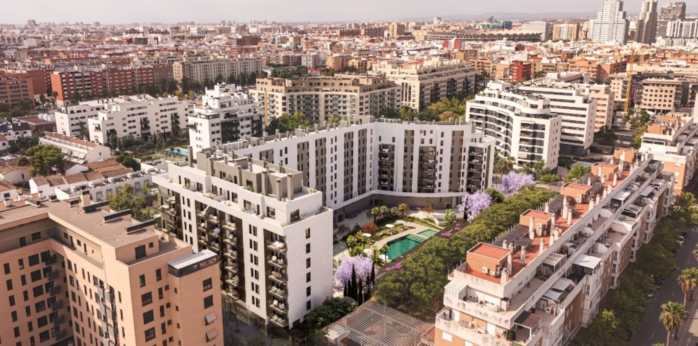Recreación de la promoción Vera de AEDAS Homes en Valencia