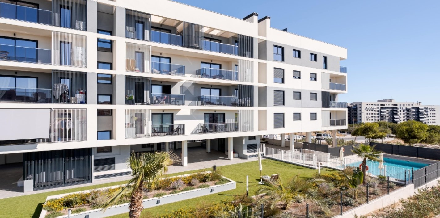 Imagen panorámica de la promoción Aborda de AEDAS Homes en Alicante