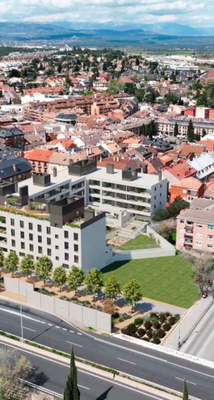 Panorámica de la promoción Veranda de AEDAS Homes en Las Rozas, Madrid