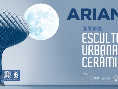 Cartel del I Concurso Internacional de Escultura Urbana Cerámica 'Ariane' que impulsa AEDAS Homes en colaboración con el Ayuntamiento de Sevilla