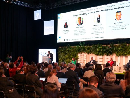 David Martínez, Presidente de REBUILD y CEO de AEDAS Homes, en la inauguración del Congreso en 2022