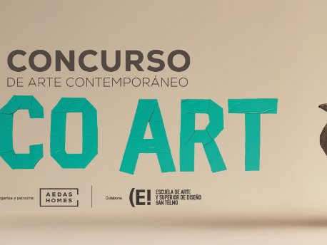 Cartel del I Concurso Internacional de Arte Contemporáneo de Málaga 'ECO-Art' lanzado por AEDAS Homes