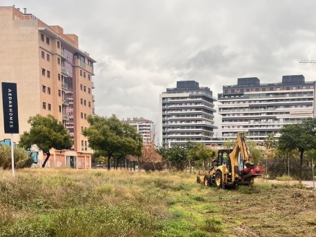 Primeros trabajos en la parcela de la promoción Satia de AEDAS Homes en Murcia
