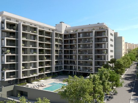 Edificio de la promoción Llunare de AEDAS Homes en Paterna, Valencia