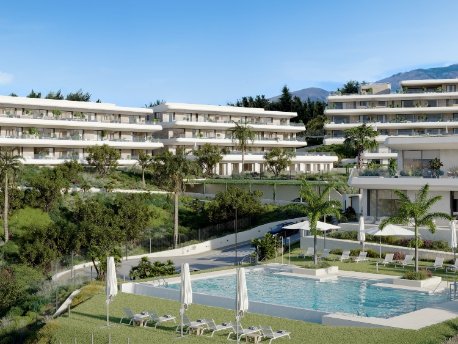 Interior de la promoción Australy Thera de Neinor Homes, comercializada por AEDAS Homes en Estepona, Málaga