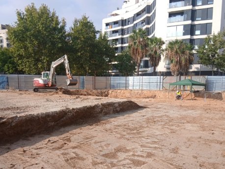 Trabajos en el suelo del proyecto Vera de Neinor Homes, comercializado con la marca AEDAS Homes, en Valencia