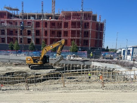Primeros trabajos en la parcela de la promoción Velia de AEDAS Homes en Los Ahijones, Madrid