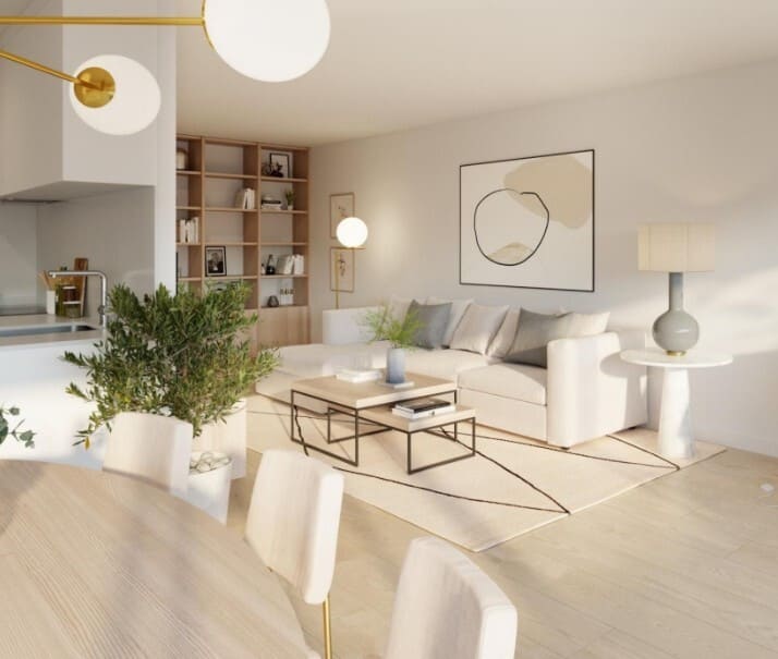 Decoración salón Living cliente AEDAS HOMES