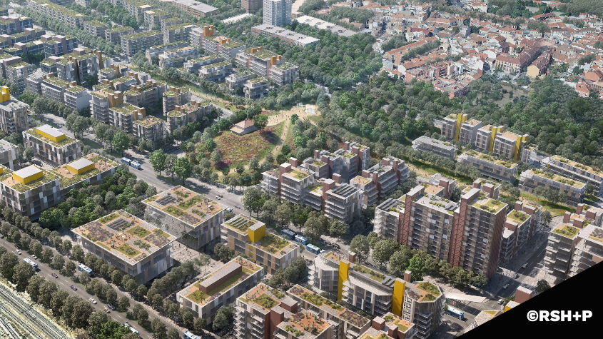 Recreación panorámica de una parte del futuro Madrid Nuevo Norte.